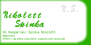nikolett spinka business card